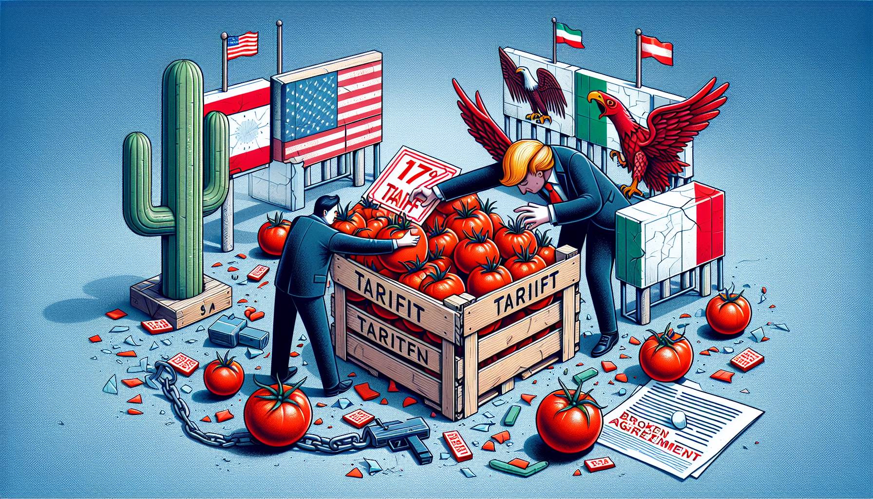 Trump Imposes 17% Tariff on Mexican Tomato Imports After Breaking Agreement